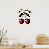 Mon Cheri Cherry Pop Art Poster (Cuisine)