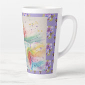 Mon Cheval Licorne Arc-en-ciel Aquarelle Mug Latte (Droite)