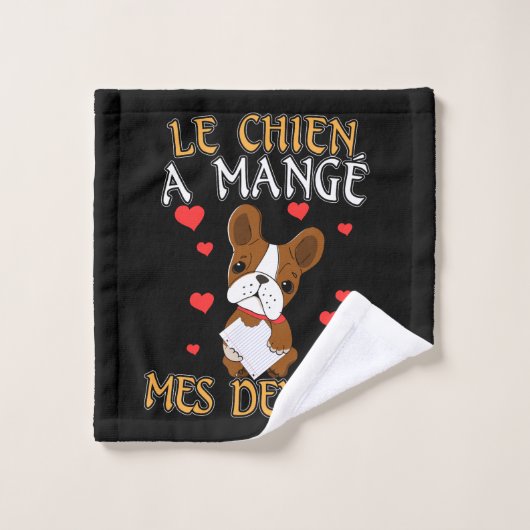 Mon chien a mangé mes devoirs - Citation pour appr (Gant de toilette)