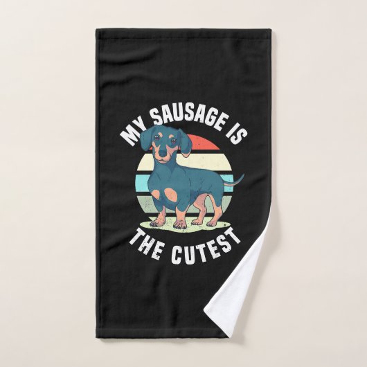 Mon Chien De Saucisse Est Le Plus Cutest (Serviette à main)