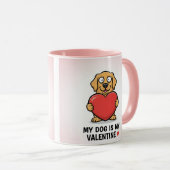Mon chien est mon Saint-Valentin Mug Combo Amusant (Devant droit)