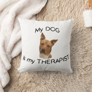 Mon chien est mon thérapeute Coussin de jet
