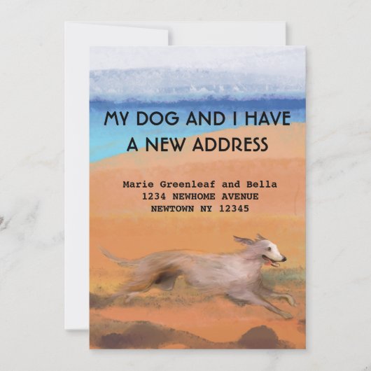 Mon chien et moi avons déménagé Faire-part (Devant)