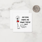 Mon chien m'a fait distribuer ces cartes de la Sai (Devant/Arrière en situation)