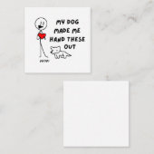 Mon chien m'a fait distribuer ces cartes de la Sai (Devant / Derrière)