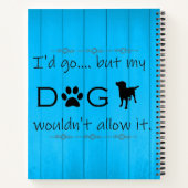 Mon chien ne le laisserait pas Carnet - Bleu (Dos)