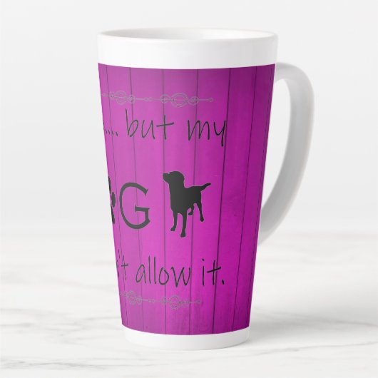 Mon chien ne le laisserait pas Latte Mug - Violet (Angle droit)