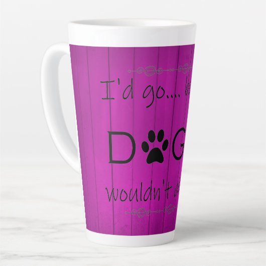 Mon chien ne le laisserait pas Latte Mug - Violet (Angle gauche)