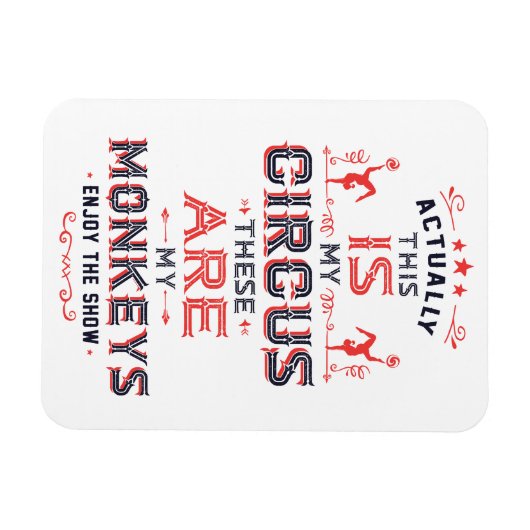 Mon cirque Mon Magnet de singes (Horizontal)