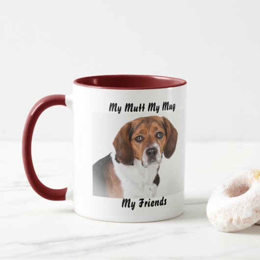 Mon clébard ma tasse mes amis. (Avec donut)