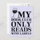 Mon Club Livre Ne Lit Que La Carte Postale Étiquet (Devant / Derrière)