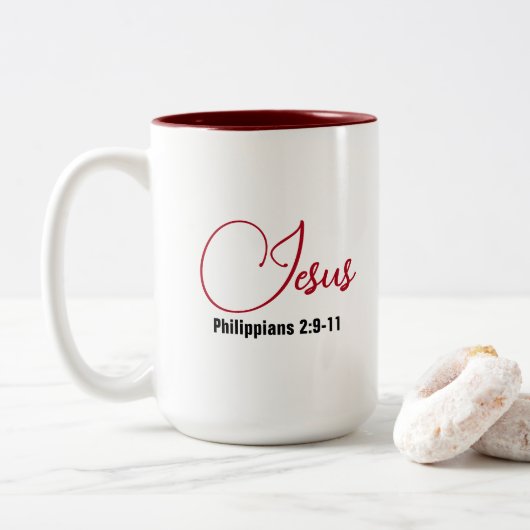 Mon Coeur Appartient À Jésus Mug (Avec donut)