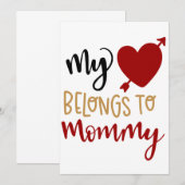 Mon coeur appartient à la carte maman (Devant / Derrière)