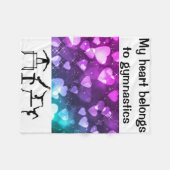 Mon coeur appartient à la couverture en polaire Gy (Devant (Horizontal))