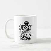 Mon Coeur Appartient À La Mug De Typographie De La (Gauche)