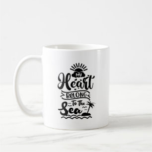 Mon Coeur Appartient À La Mug De Typographie De La
