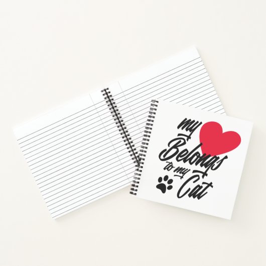 Mon coeur appartient à mon chat Valentine | Carnet (Intérieur)