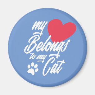 Mon coeur appartient à mon chat Valentine Magnet