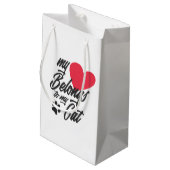 Mon coeur appartient à mon chat Valentine | Sac Ca (Dos Angle)