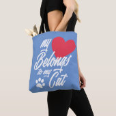 Mon coeur appartient à mon chat Valentine | Sac fo (De près)