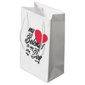 Mon coeur appartient à mon chien Valentine | Sac C (Dos Angle)