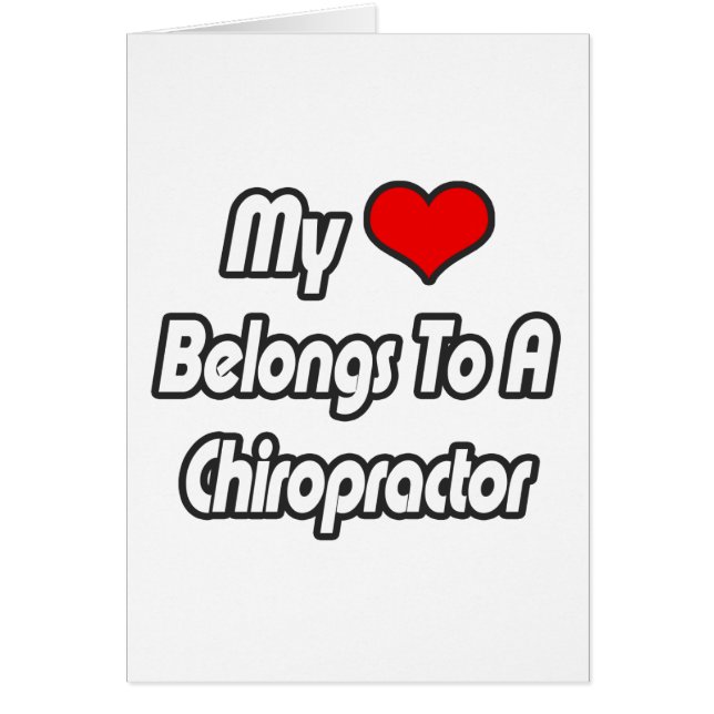 Mon Coeur Appartient À Un Chiropraticien (Devant)
