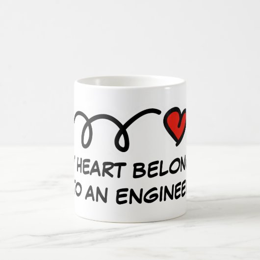 Mon coeur appartient à un ingénieur mignon tasse à (Centre)