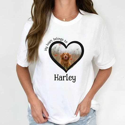 Mon Coeur Appartient À Un T-shirt Photo Pour Anima