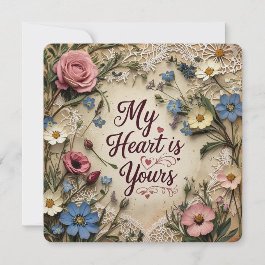 Mon coeur appartient aux cartes de la Saint-Valent (Devant)