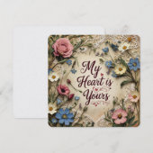 Mon coeur appartient aux cartes de la Saint-Valent (Devant / Derrière)