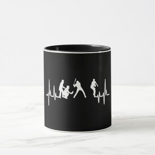 Mon Coeur bat Pour La Mug De Baseball (Centre)