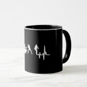 Mon Coeur bat Pour La Mug De Baseball (Devant droit)