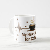 Mon cœur bat pour un mug à café (Devant gauche)