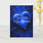 MON CŒUR BAT POUR VOUS !" CARTE D'AMOUR (Fleur jaune)