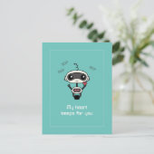 "Mon cœur bat pour vous" Carte postale mignonne (Debout devant)