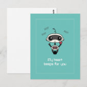 "Mon cœur bat pour vous" Carte postale mignonne (Devant / Derrière)