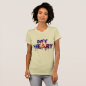 Mon cœur – Conception de T-Shirt avec texte Cosmic (Devant entier)