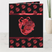 Mon Coeur Doux Rouge brillant Carte de remerciemen (Devant)