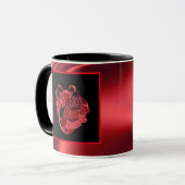 Mon coeur doux Rouge brillant Valentine café Mug (Devant gauche)