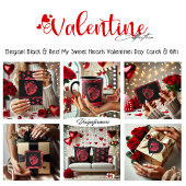 Mon coeur doux Rouge brillant Valentine Carte post