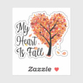 Mon coeur est auto autocollant Automne (Feuille)