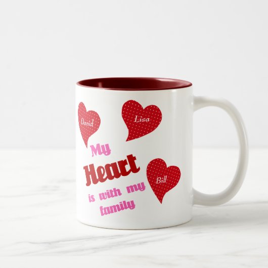 Mon Coeur Est Avec Ma Mug Familiale (Droit)