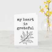 Mon coeur est reconnaissant, Carte d'Action de grâ (Fleur jaune)