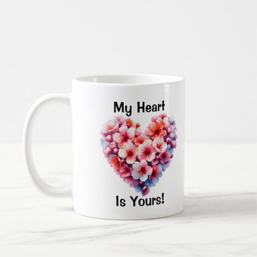 Mon coeur est votre Mug (Gauche)