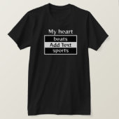Mon coeur masculin bat le T-shirt sport (Design devant)