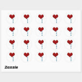Mon coeur pleure Stickers Saint Valentin (Feuille)