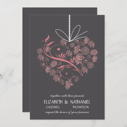 Mon Coeur Vous A Lié Faire-part de mariage - Charb (Devant / Derrière)