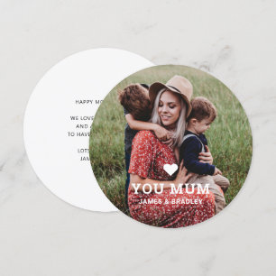 MON COEUR VOUS AIME MUM MÈRE Fête des Mères Carte 