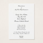 Mon coeur vous perçoit Cartes de prière (Dos)