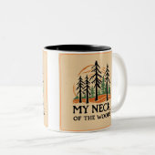 Mon cou de la Mug de café Woods (Deux tonalités) (Devant droit)